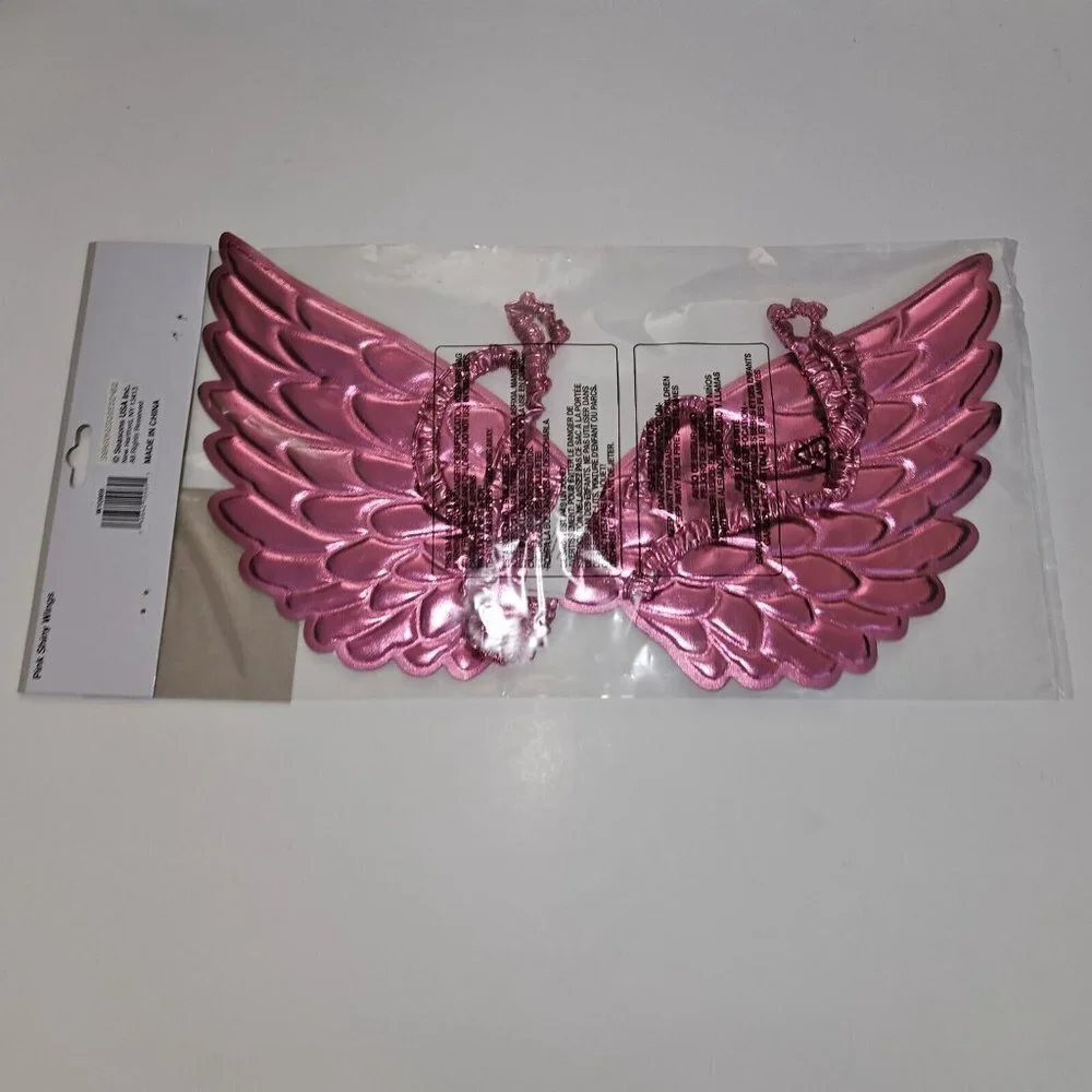 NEW Pink Shiny Wings Child One Size OS Halloween Cosplay Accessory Seasons